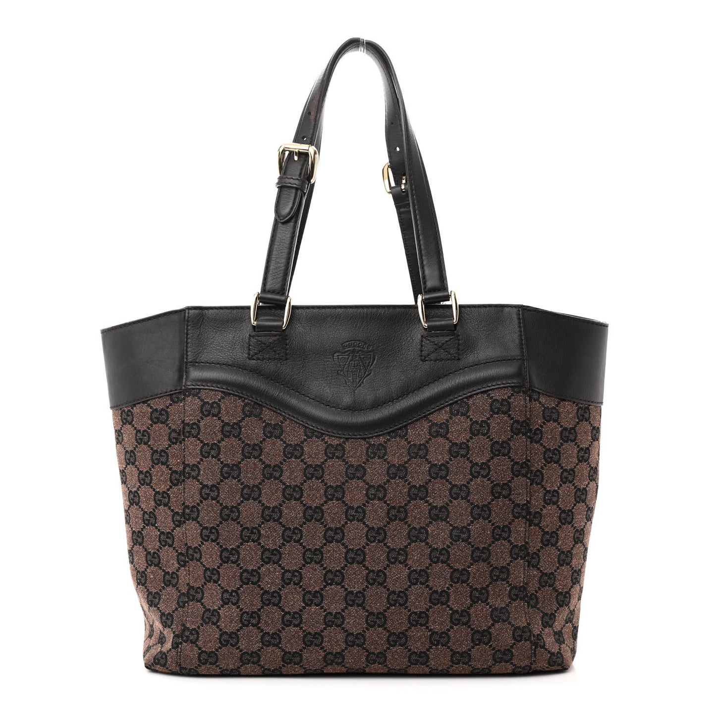 Monogram Crest Tote Brown