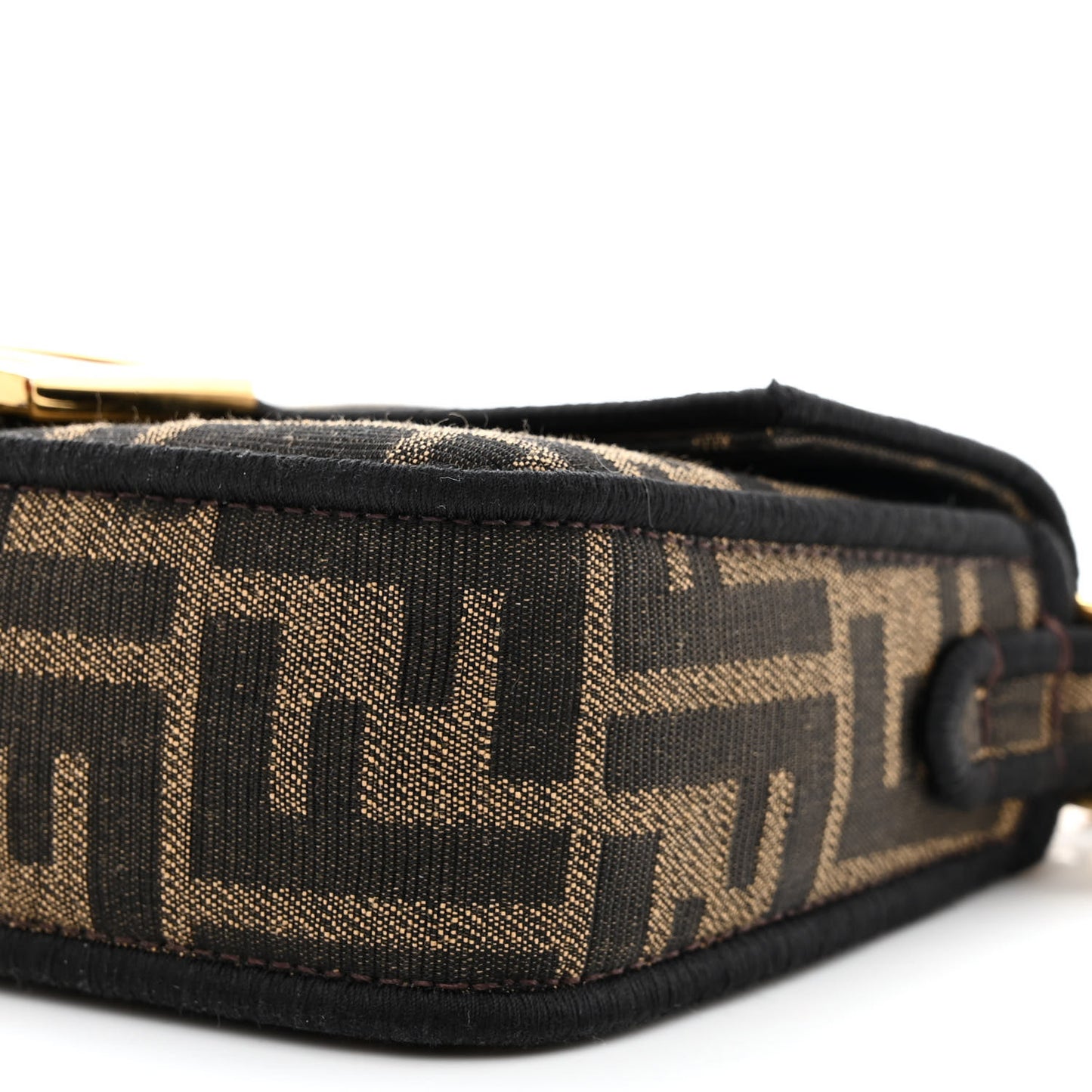 Fabric Jacquard FF 1974 Mini Baguette Tobacco Moro Black