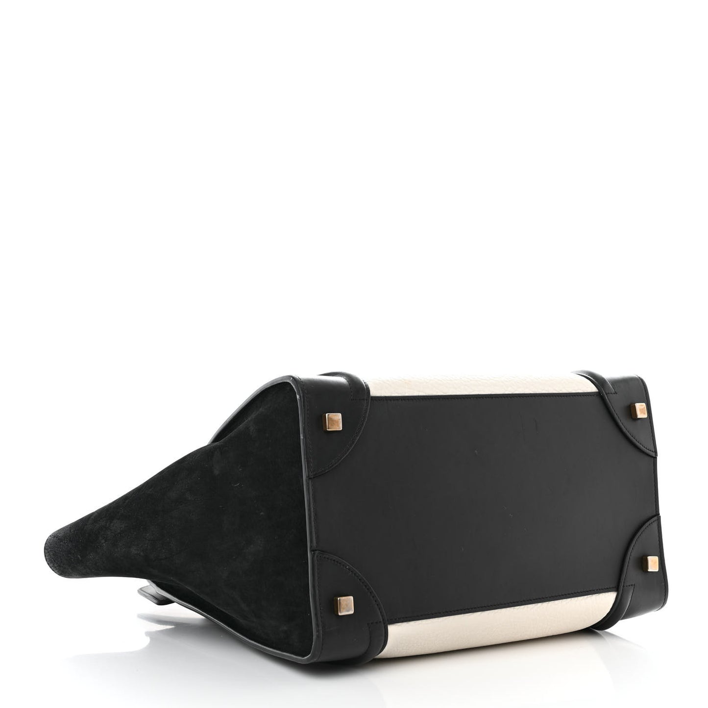 Baby Grained Calfskin Tri-Color Mini Luggage White Liquorice