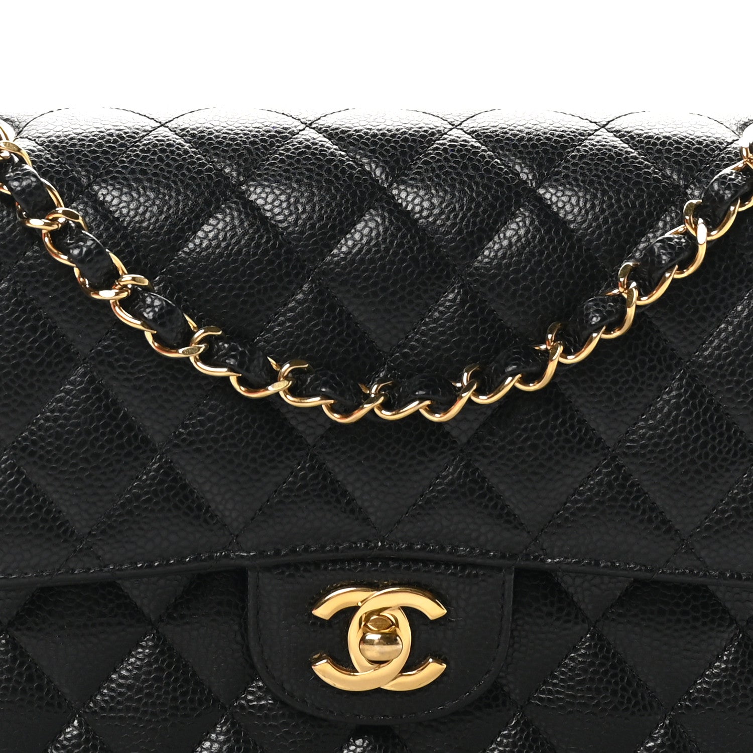 Chanel Caviar Quilted Medium Double Flap Black 8 of 11