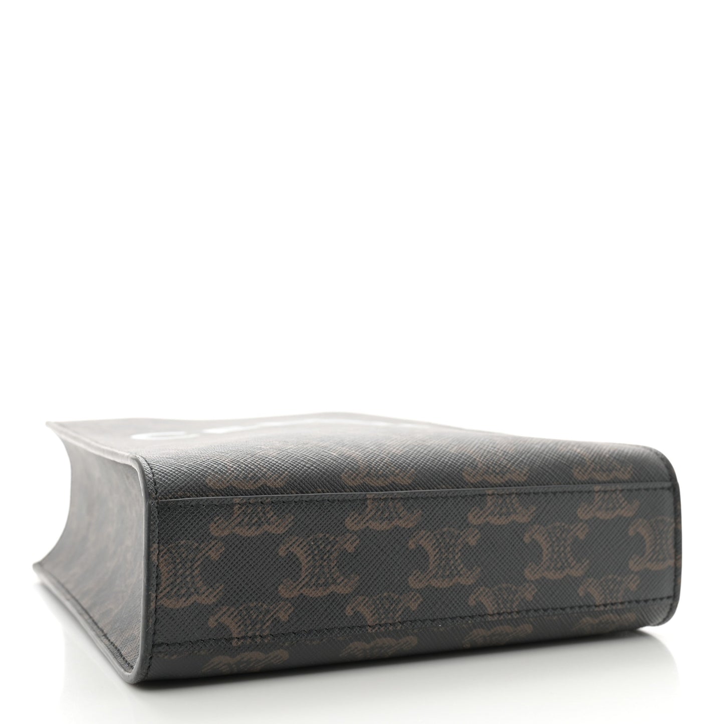 Triomphe Canvas Calfskin Mini Vertical Cabas Tan