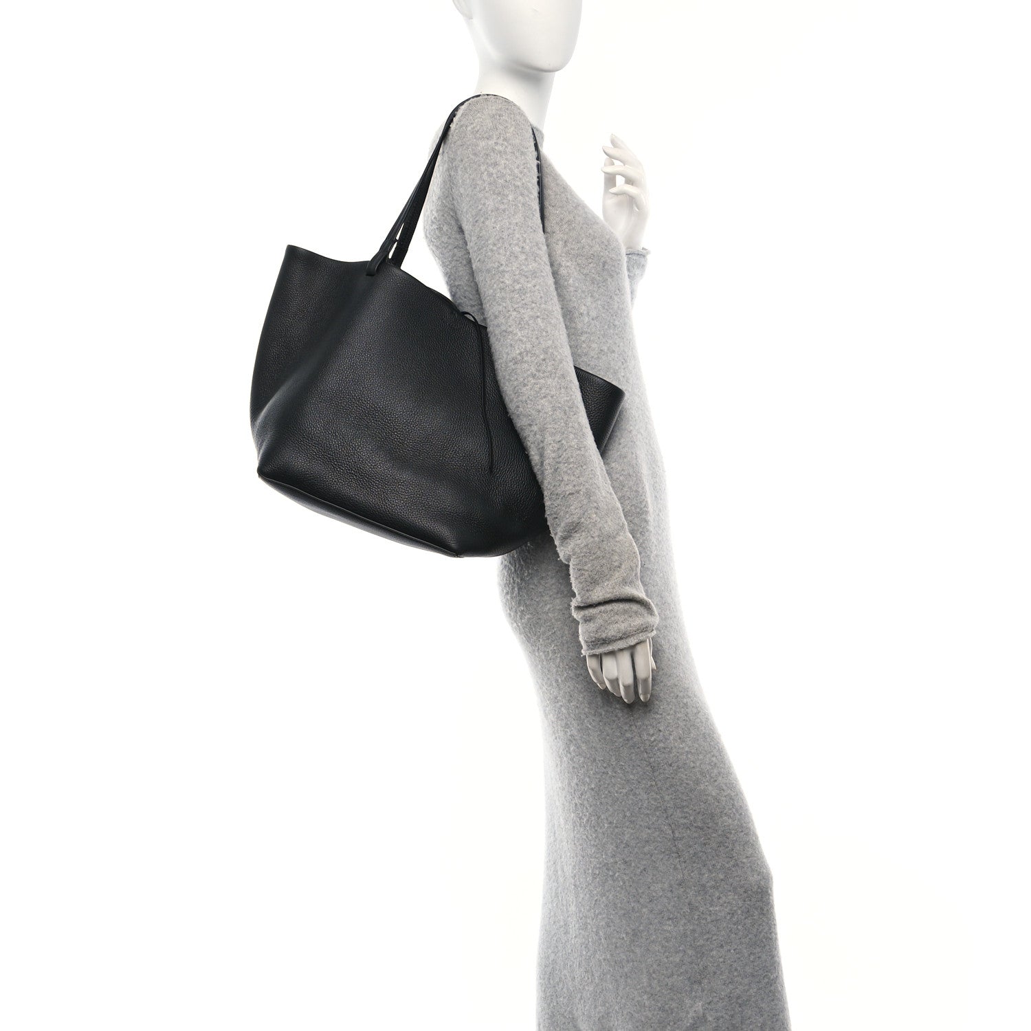The Row Grained Calfskin Park Tote Three Black 2 of 11