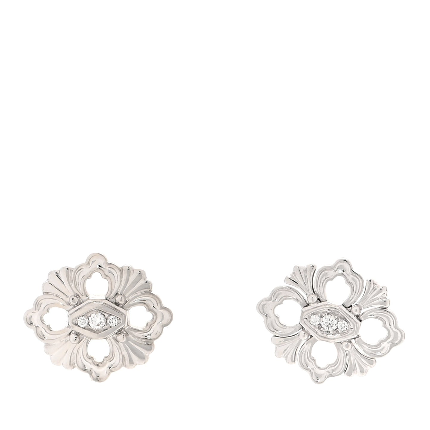 18K White Gold Diamond Opera Earrings