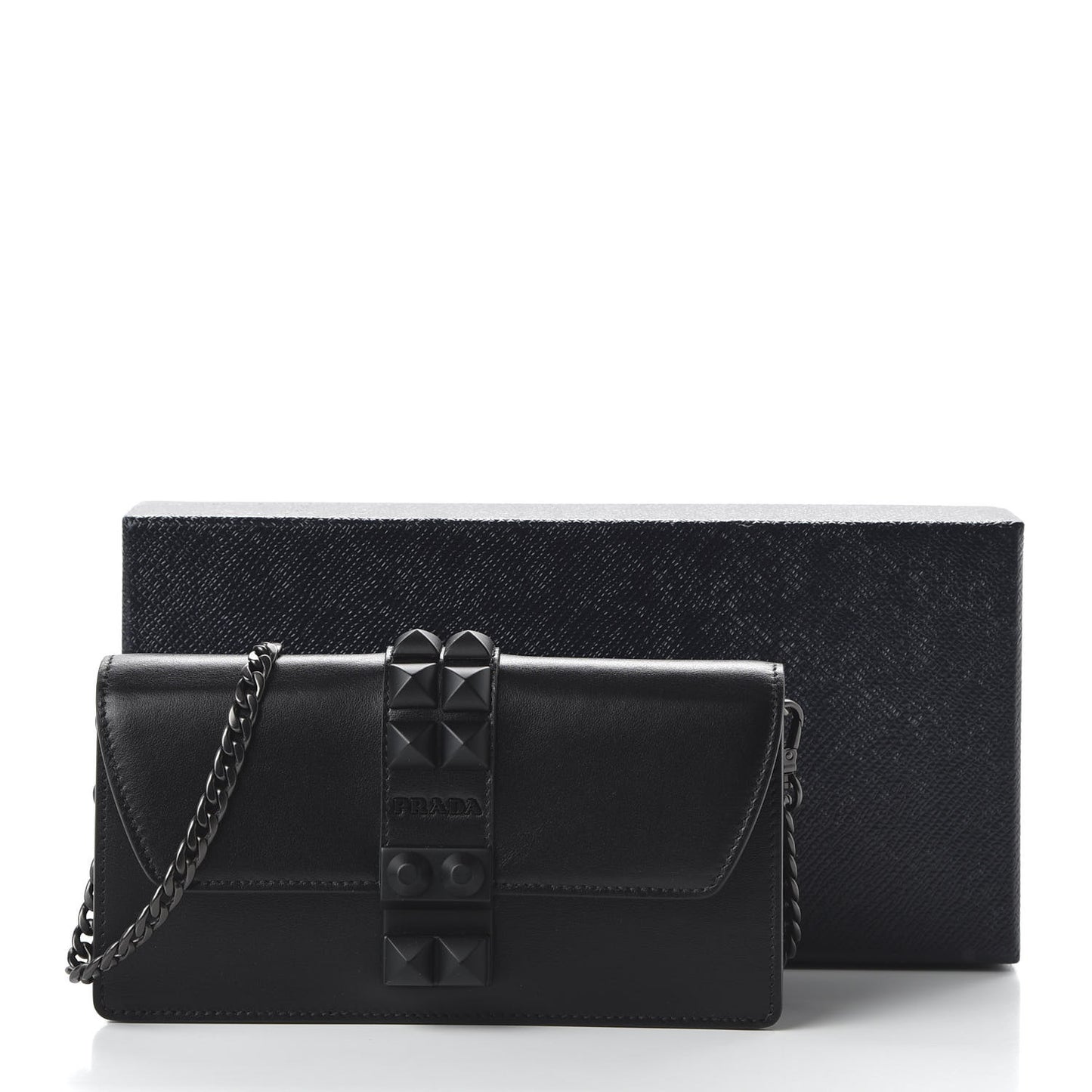 City Calfskin Studded Mini Elektra Crossbody Bag Black