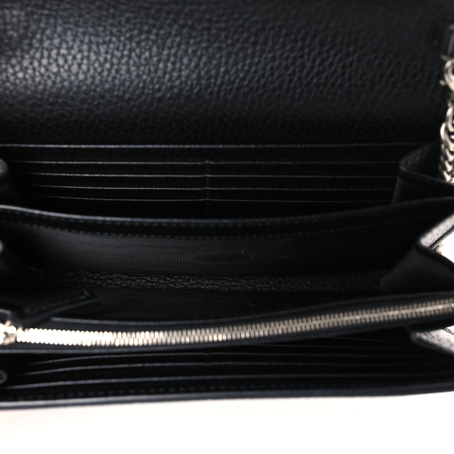 Calfskin Mini Dionysus Chain Wallet Black