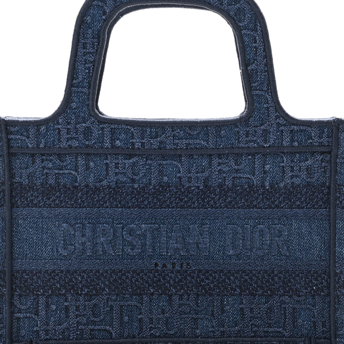 Oblique Denim Mini Book Tote Blue