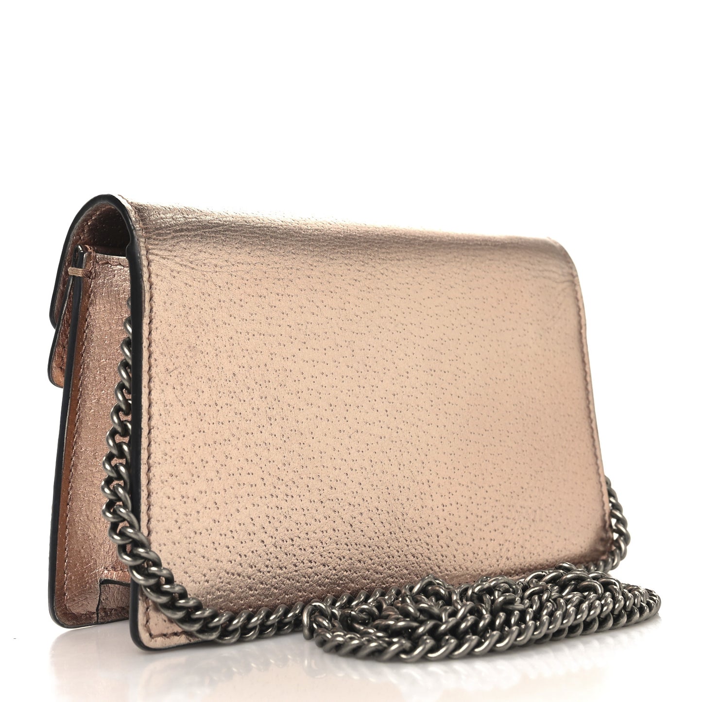 Metallic Calfskin Super Mini Dionysus Shoulder Bag Rose Gold