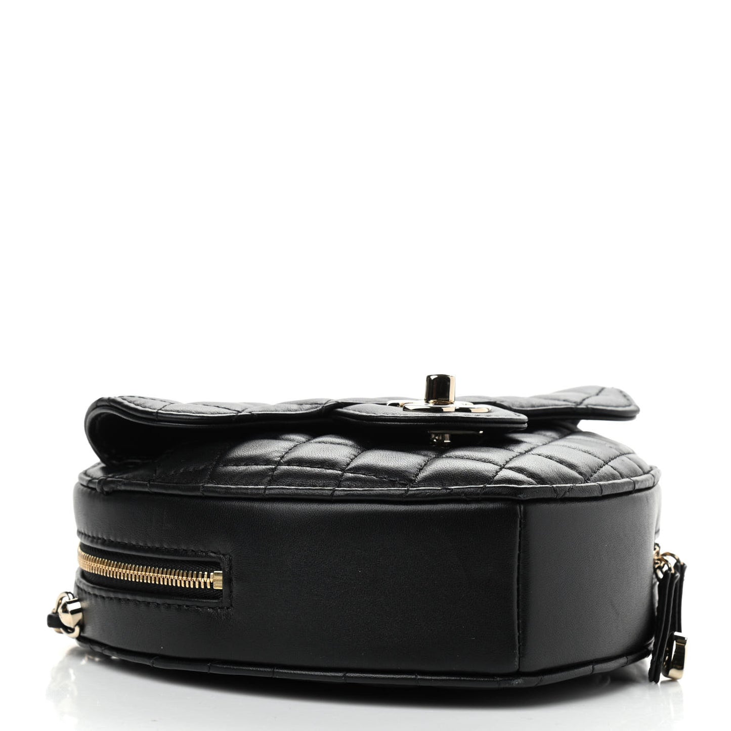 Lambskin Quilted CC In Love Heart Bag Black