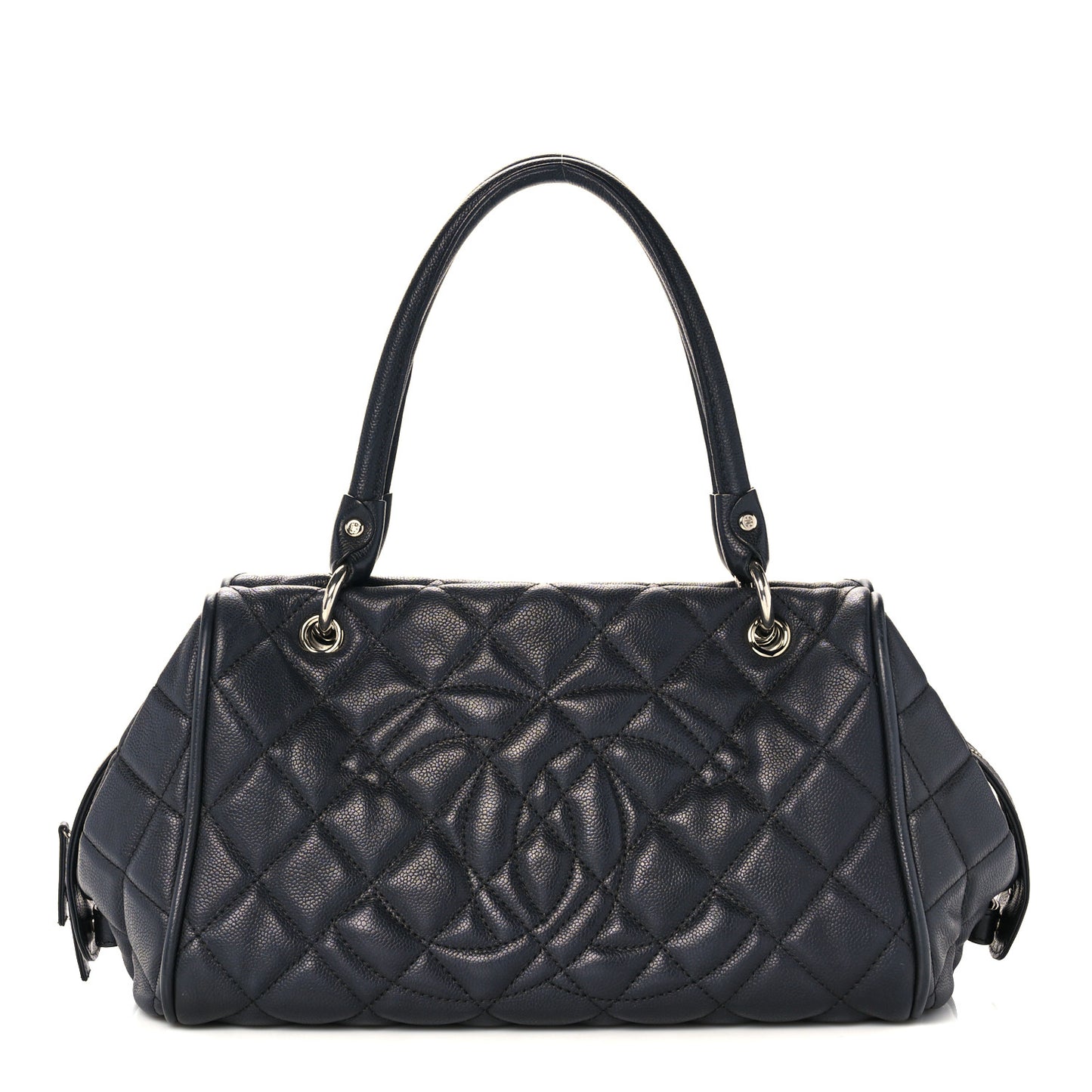 Caviar Quilted CC Timeless Bowler Black