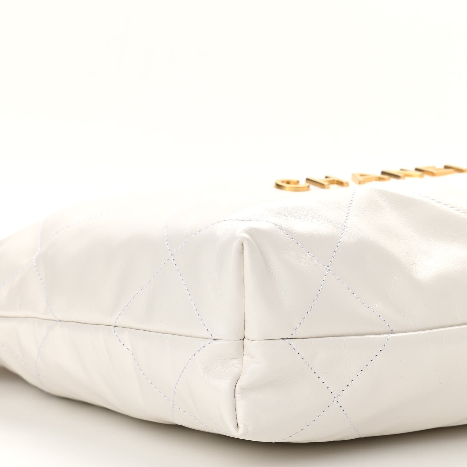 Chanel Shiny Calfskin Quilted Small Chanel 22 White 10 of 11