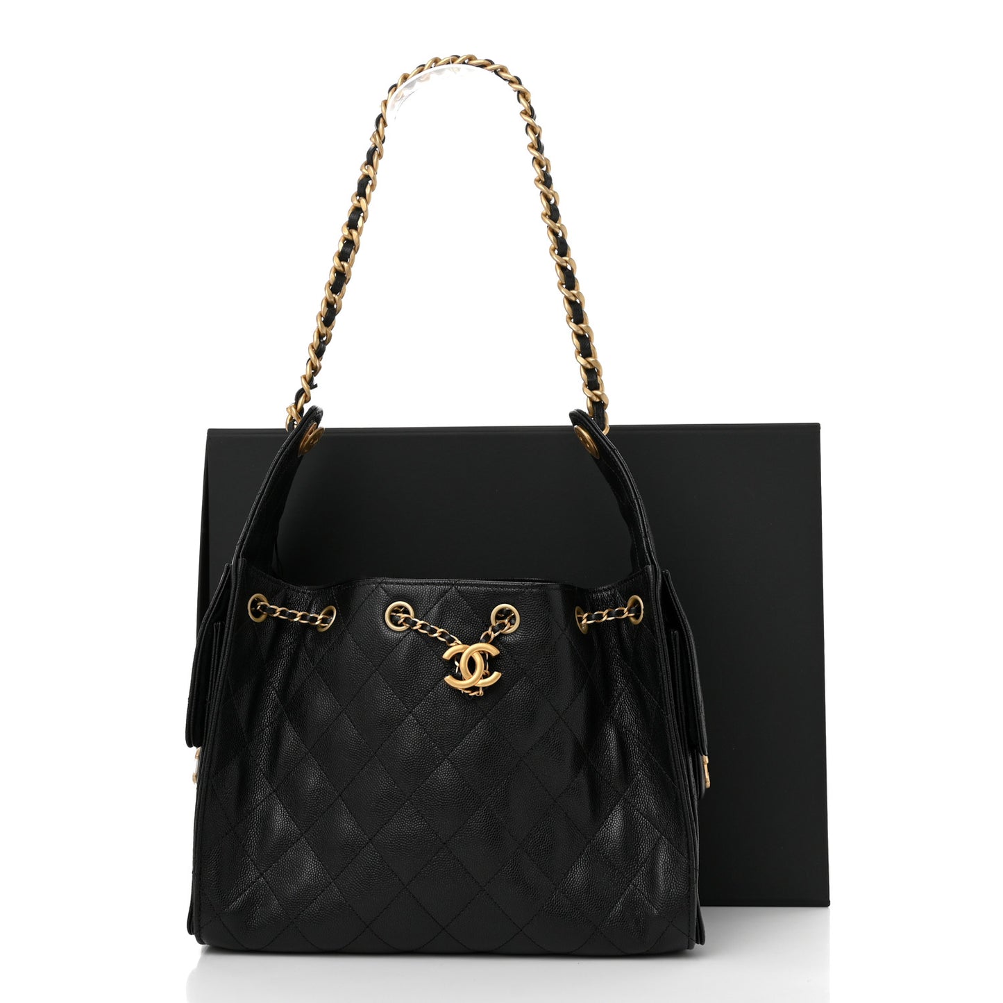 Caviar Quilted Small Chanel 25 Handbag Black