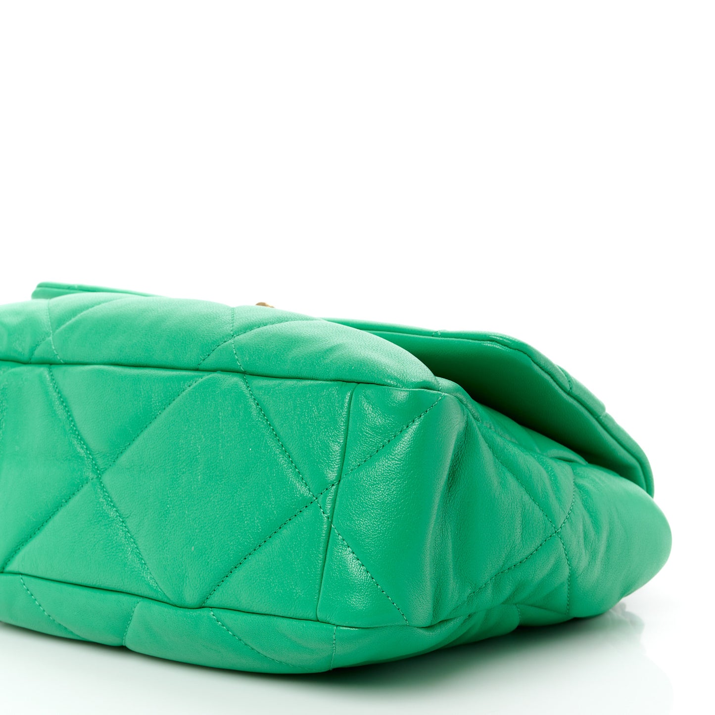 Lambskin Quilted Large Chanel 19 Flap Green