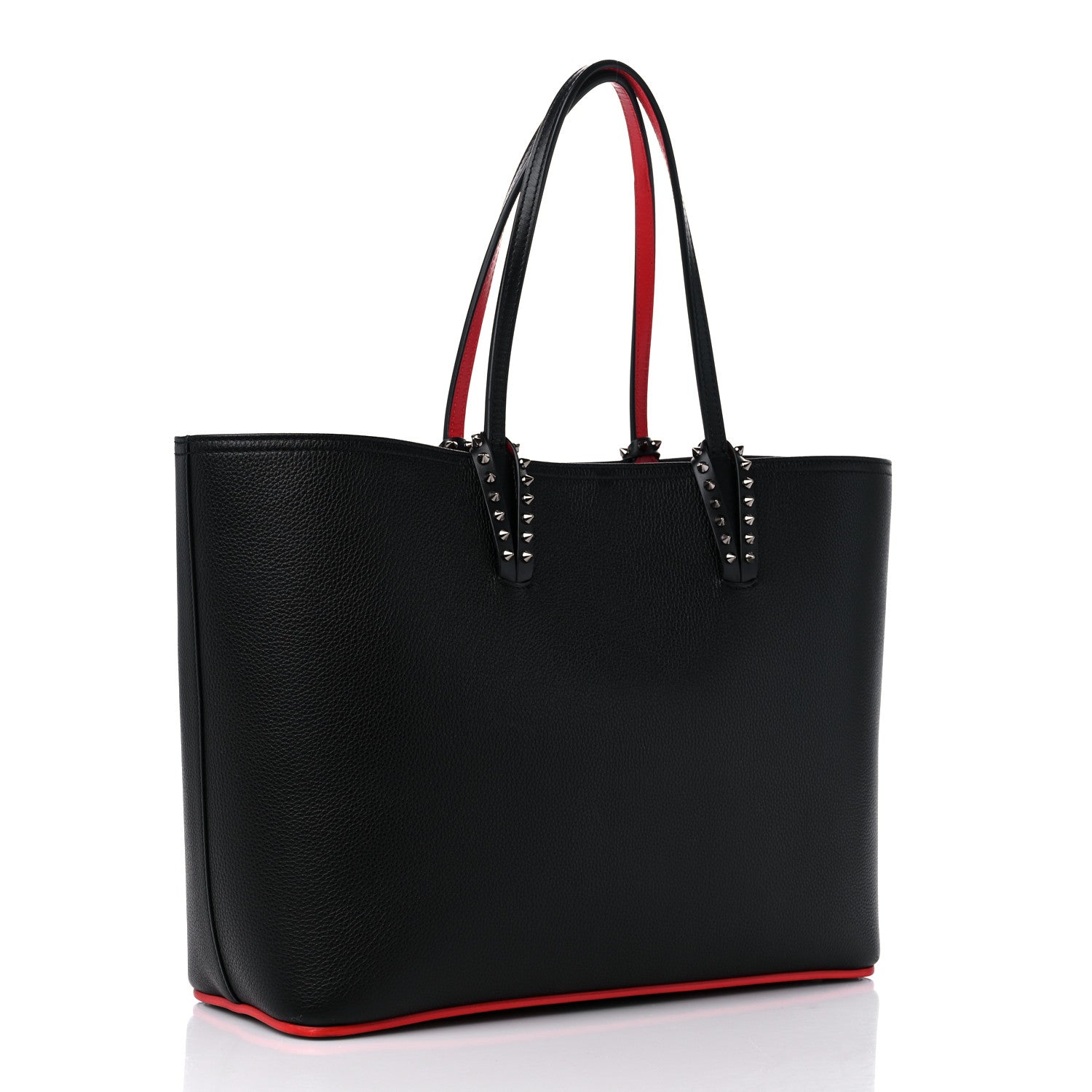 Christian Louboutin Calfskin Empire Spikes Small East West Cabata Tote Black 4 of 12