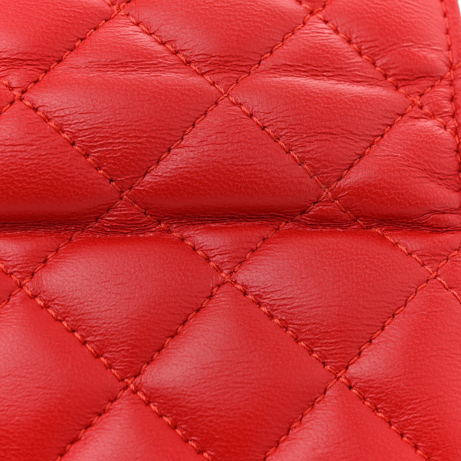 Versace Lambskin Quilted Medusa Wallet On Chain Crossbody Red 16 of 16