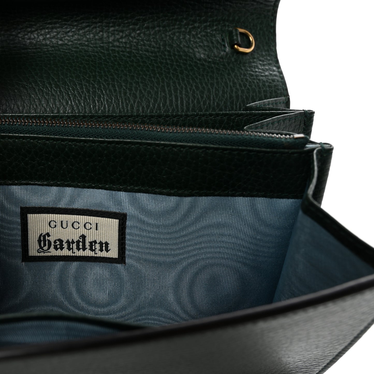 Calfskin Garden Dionysus Chain Wallet Emerald