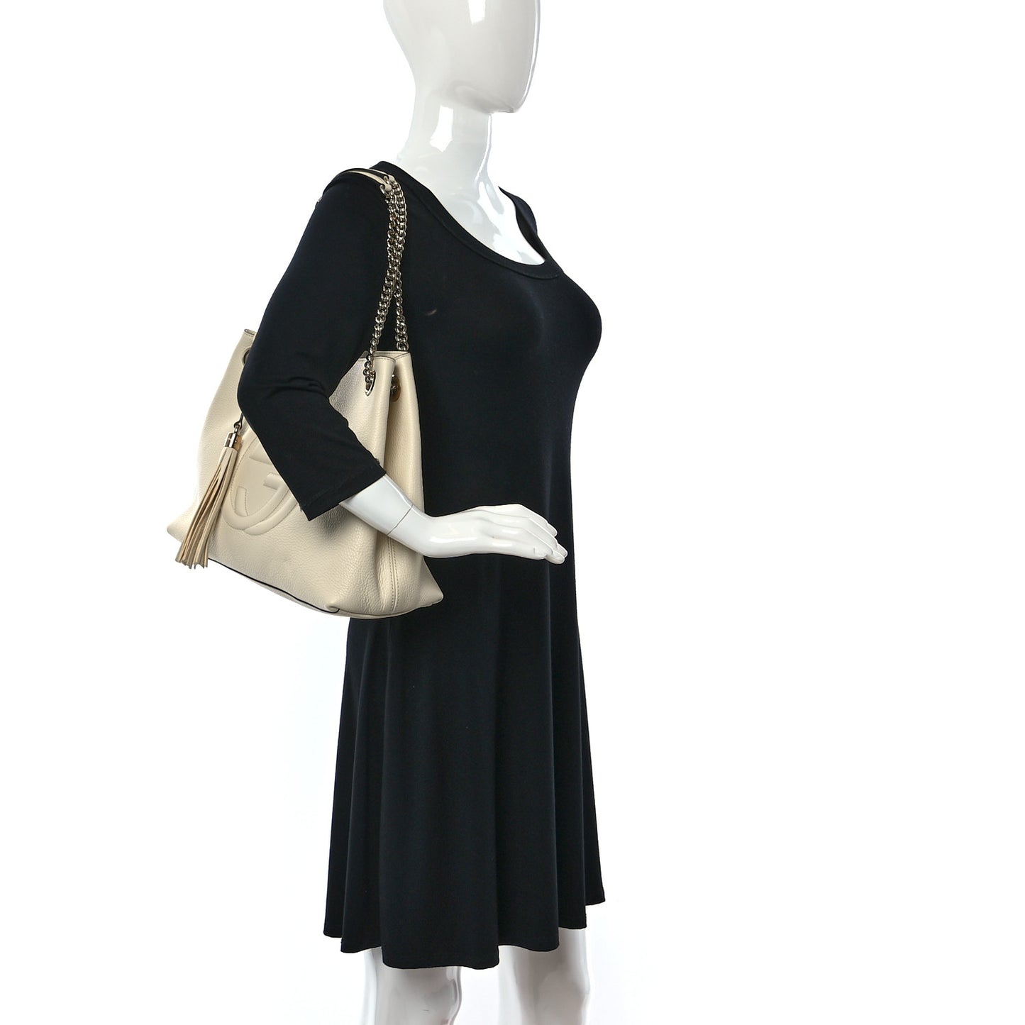Cellarius Calfskin Medium Soho Chain Shoulder Bag Ivoire