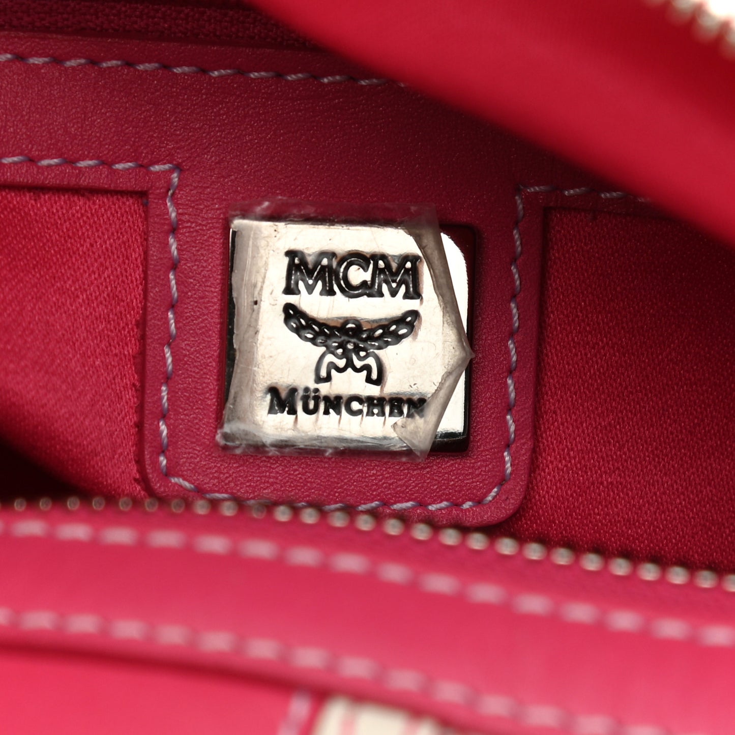 Visetos Medium Boston Bag Pink White