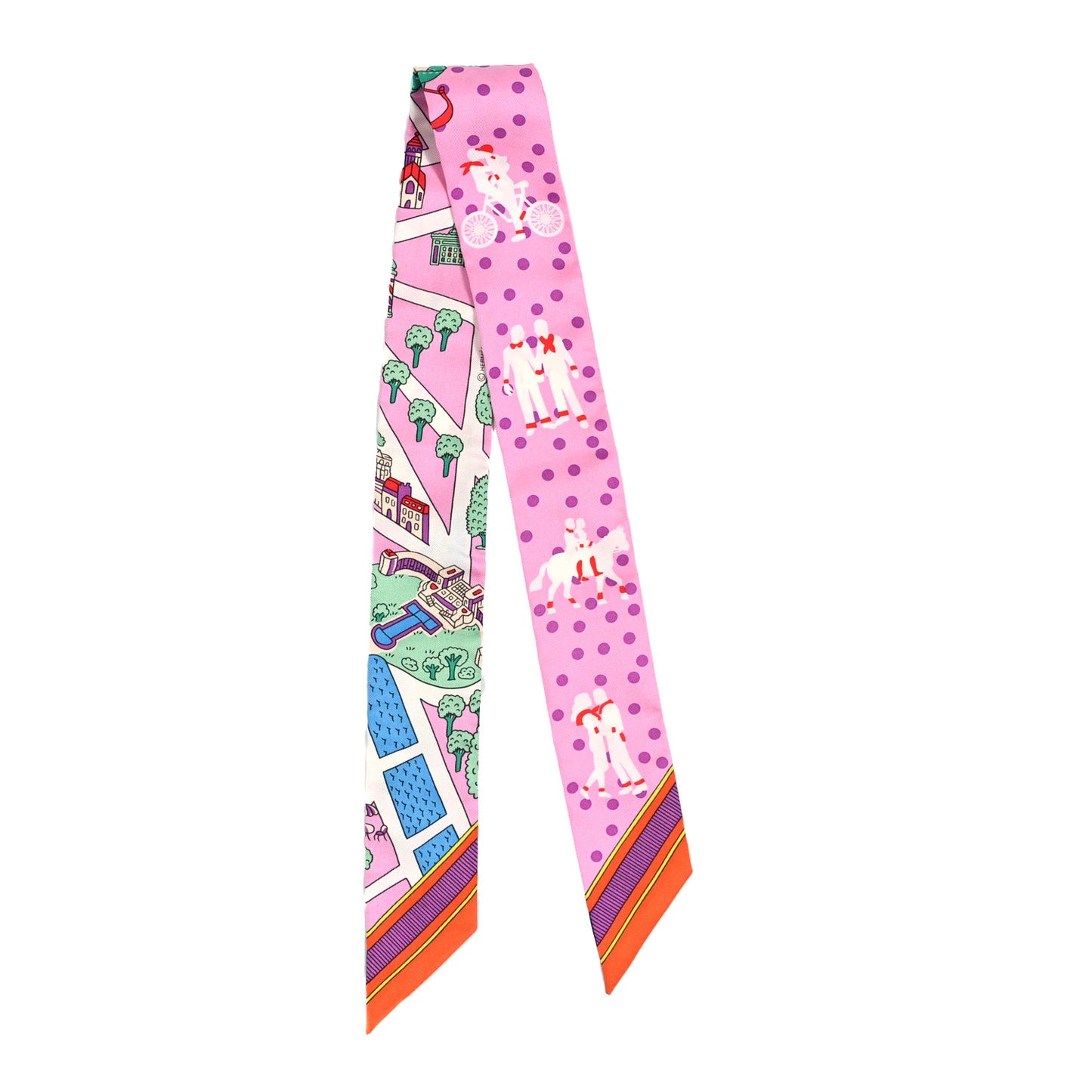 Silk Les Nouveaux Amoureux de Paris Twilly Rose Buvard White Vert