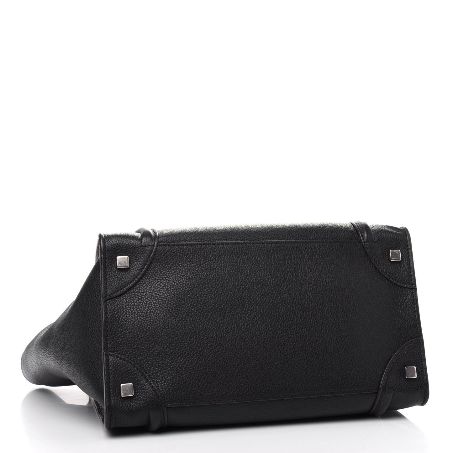 Drummed Calfskin Mini Luggage Black