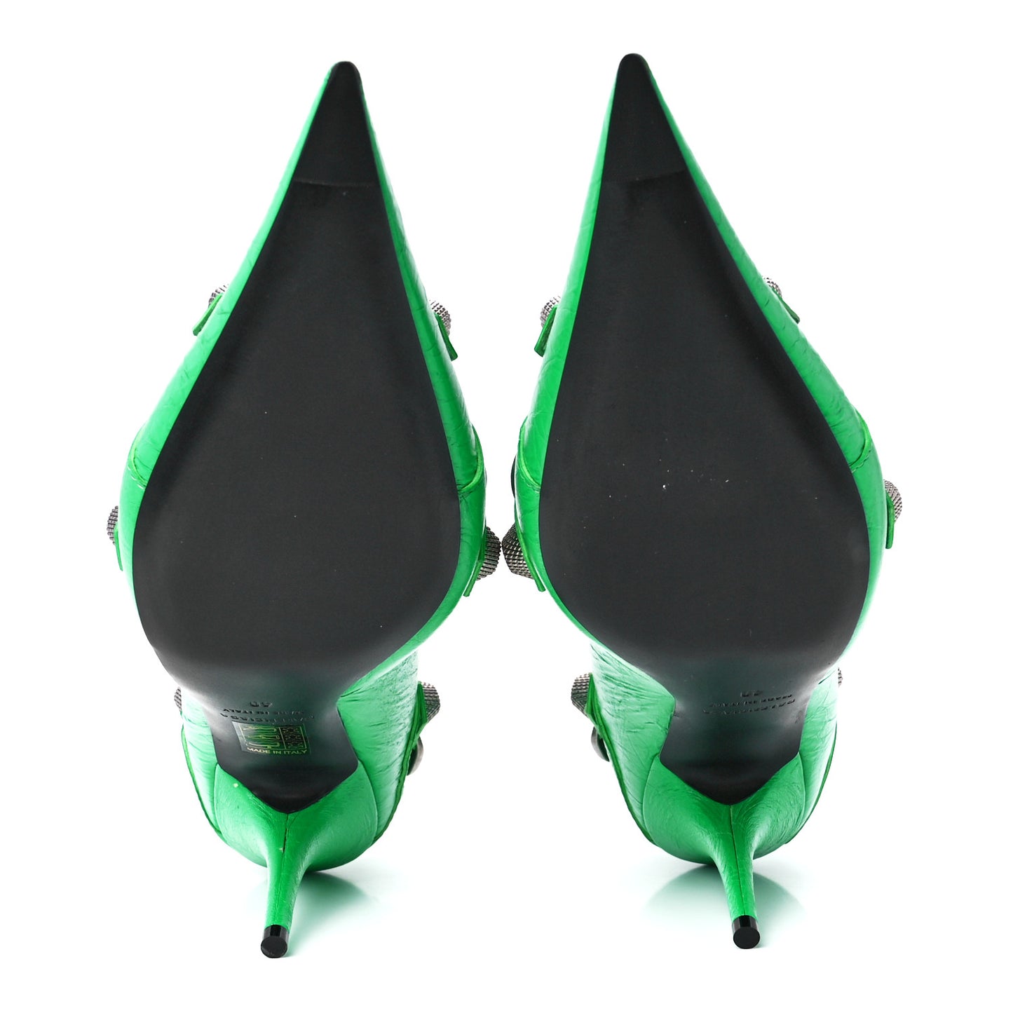 Agneau Arena Cagole 90mm Pumps 40 Vivid Green