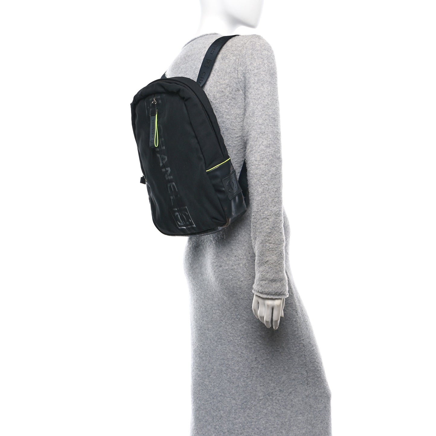 Nylon Sports Backpack Black