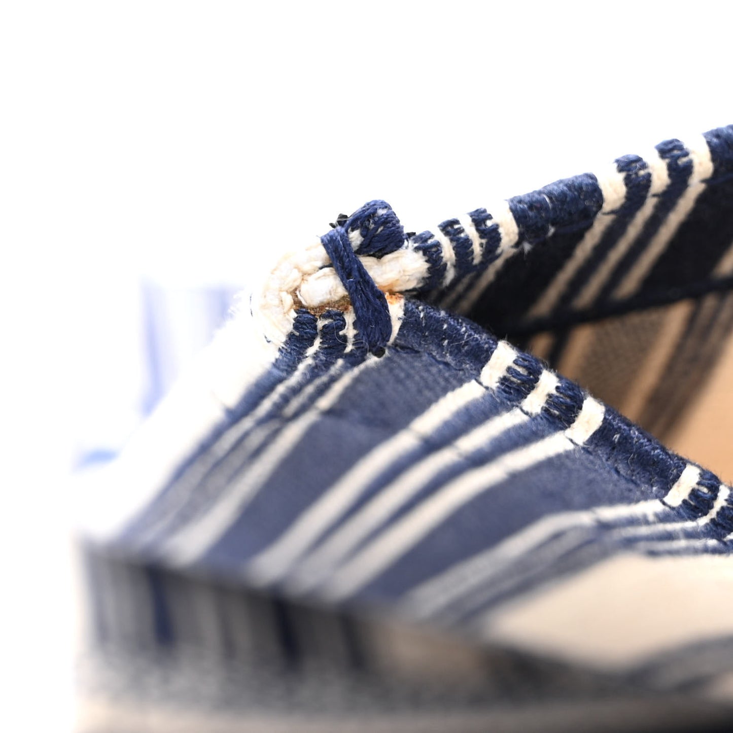 Canvas Embroidered Forte Dei Marmi Striped Book Tote Blue