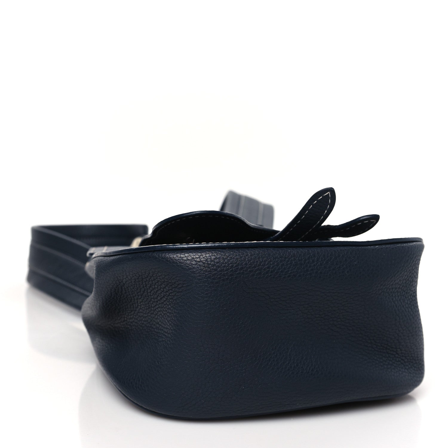 Christian Dior Grained Calfskin Saddle Backpack Navy Blue 4 of 9