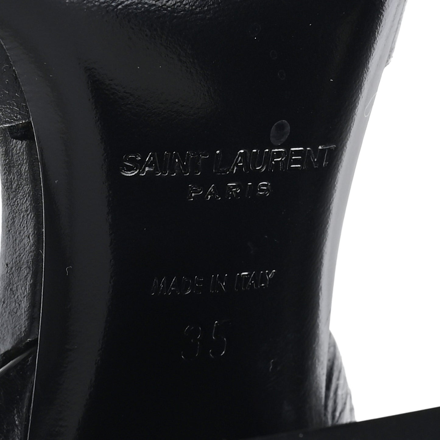 Calfskin Oak 75 Sandals 35 Black