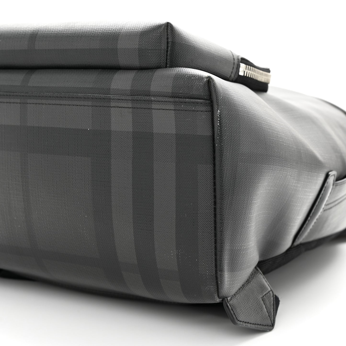 PVC Check Abbeydale Simple Backpack Black Grey