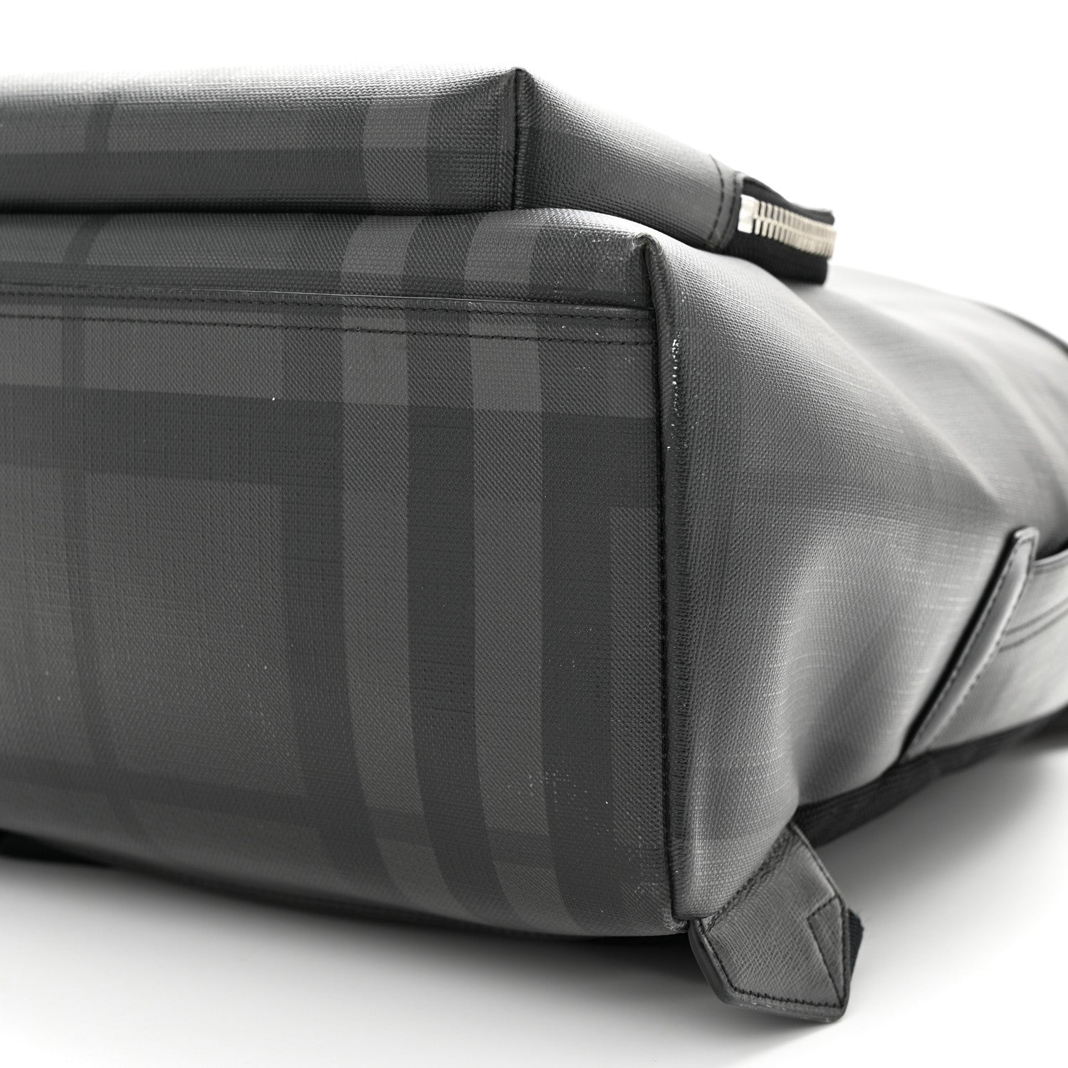 Burberry PVC Check Abbeydale Simple Backpack Black Grey 9 of 12