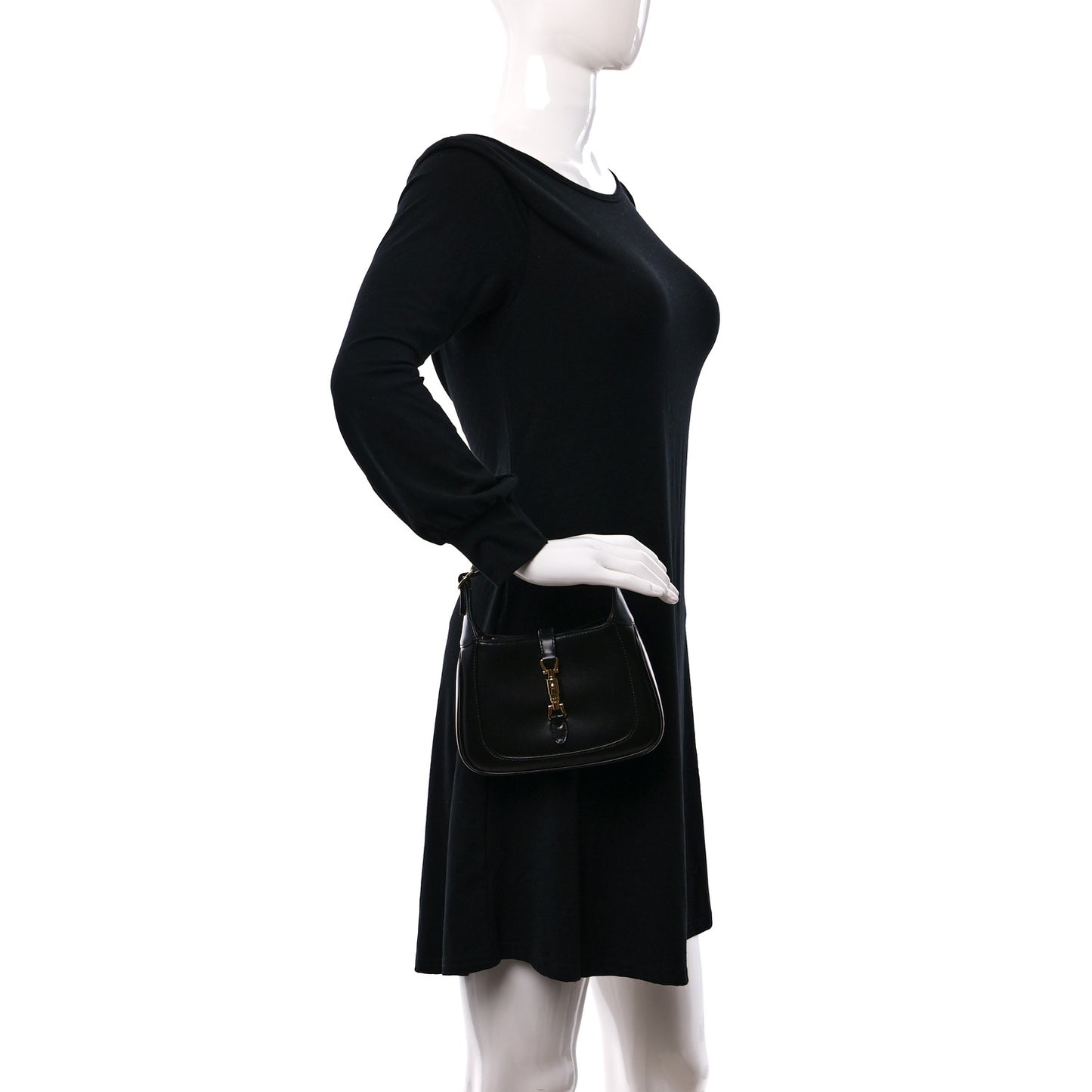 Boarded Dyana Lux Calfskin Mini Jackie 1961 Hobo Black