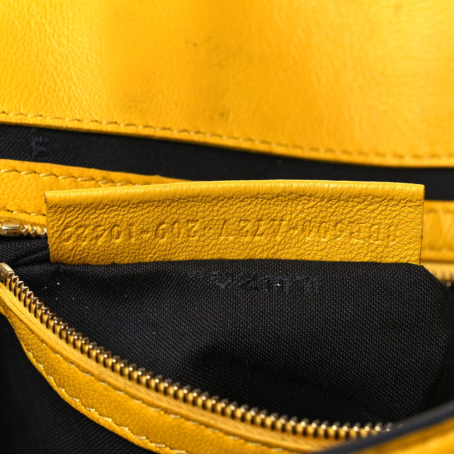 Nappa FF 1974 Embossed Baguette Mimosa