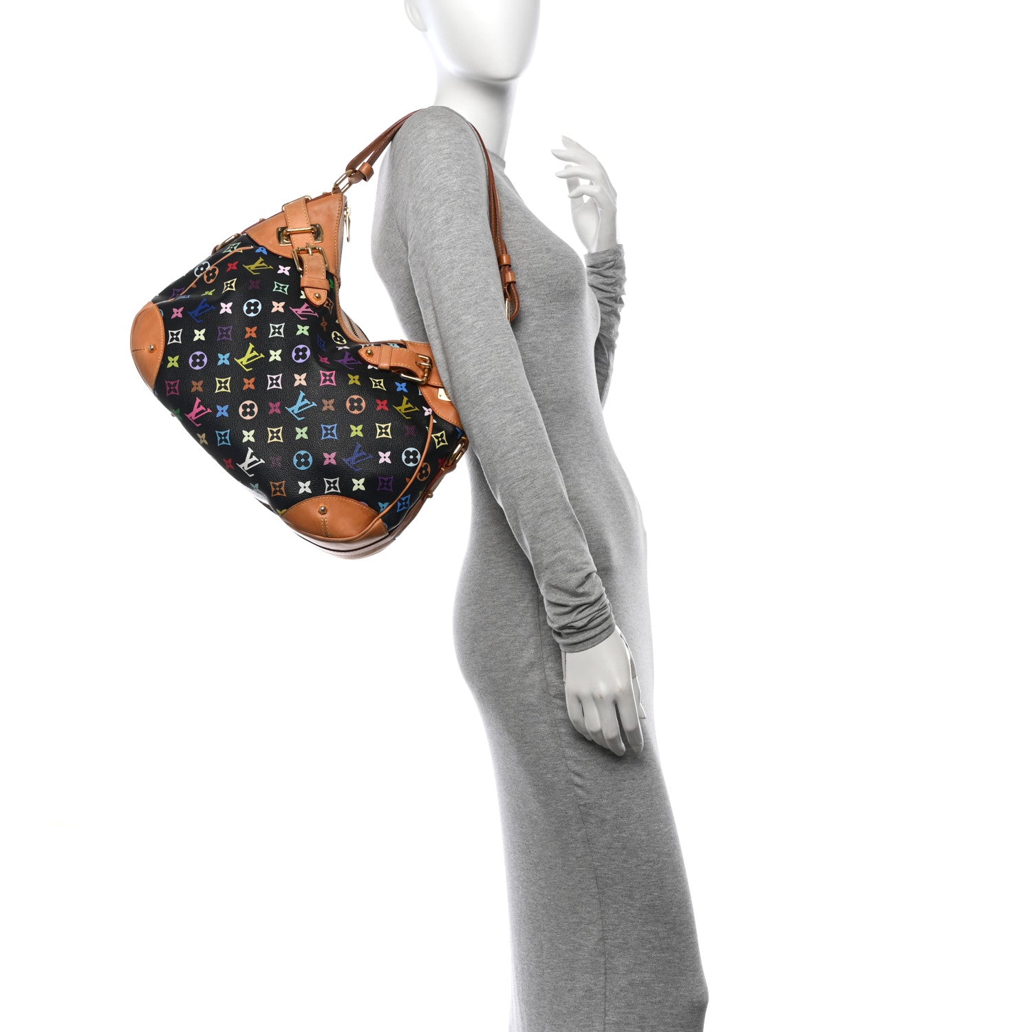 Louis Vuitton Monogram Multicolor Greta Black 2 of 12