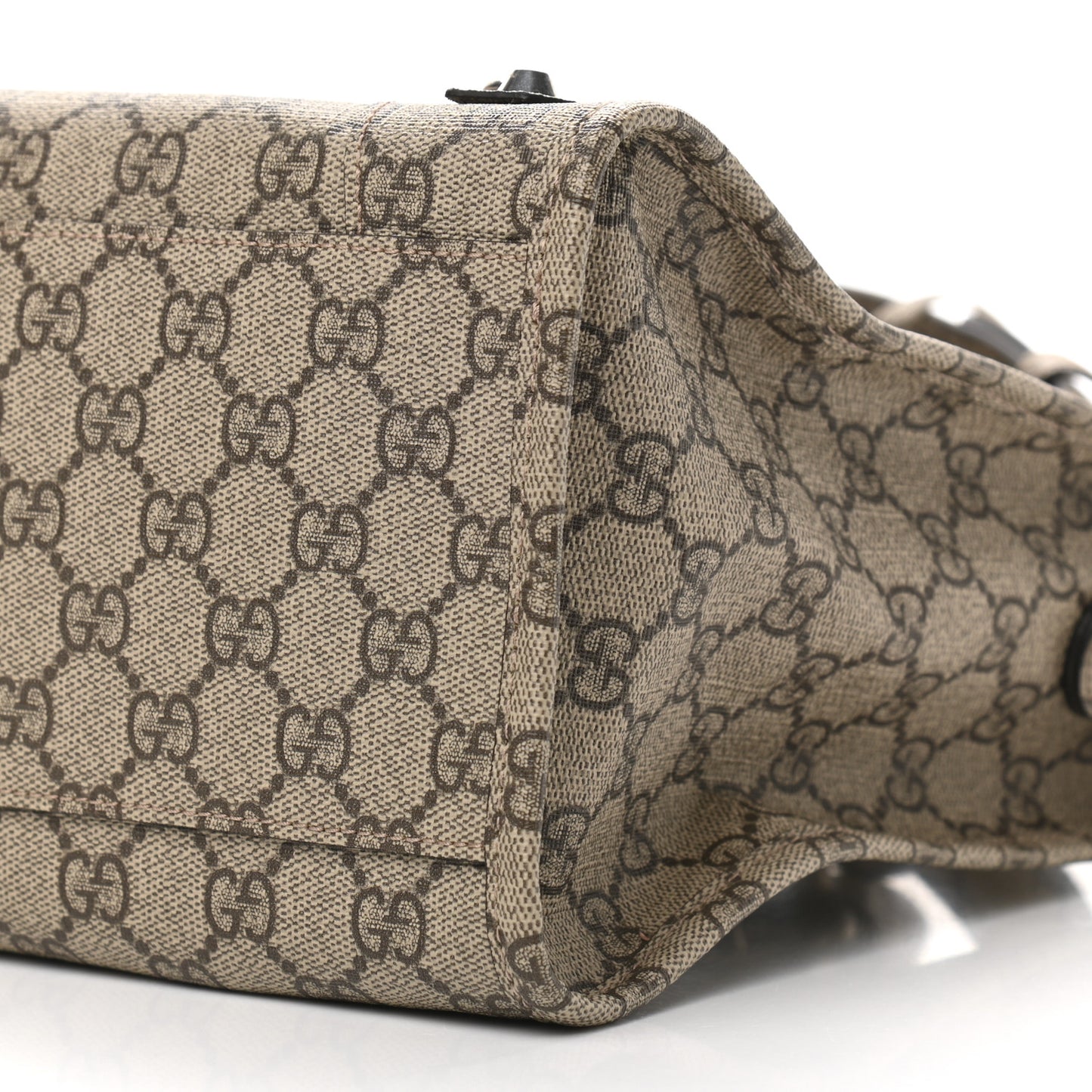 X GUCCI GG Supreme Monogram Neo Classic Silver Hardware City Beige Ebony