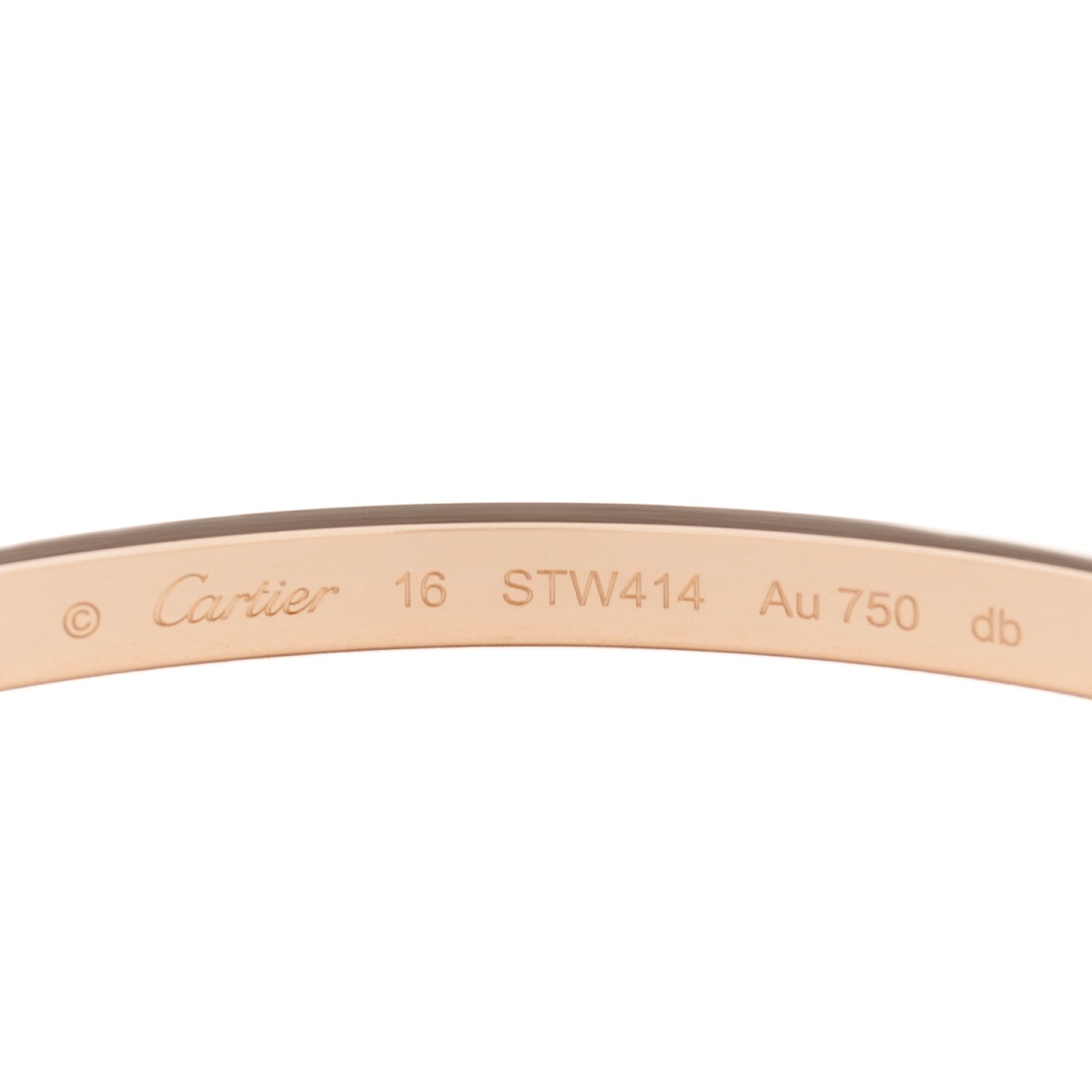 18K Pink Gold Small LOVE Bracelet 16