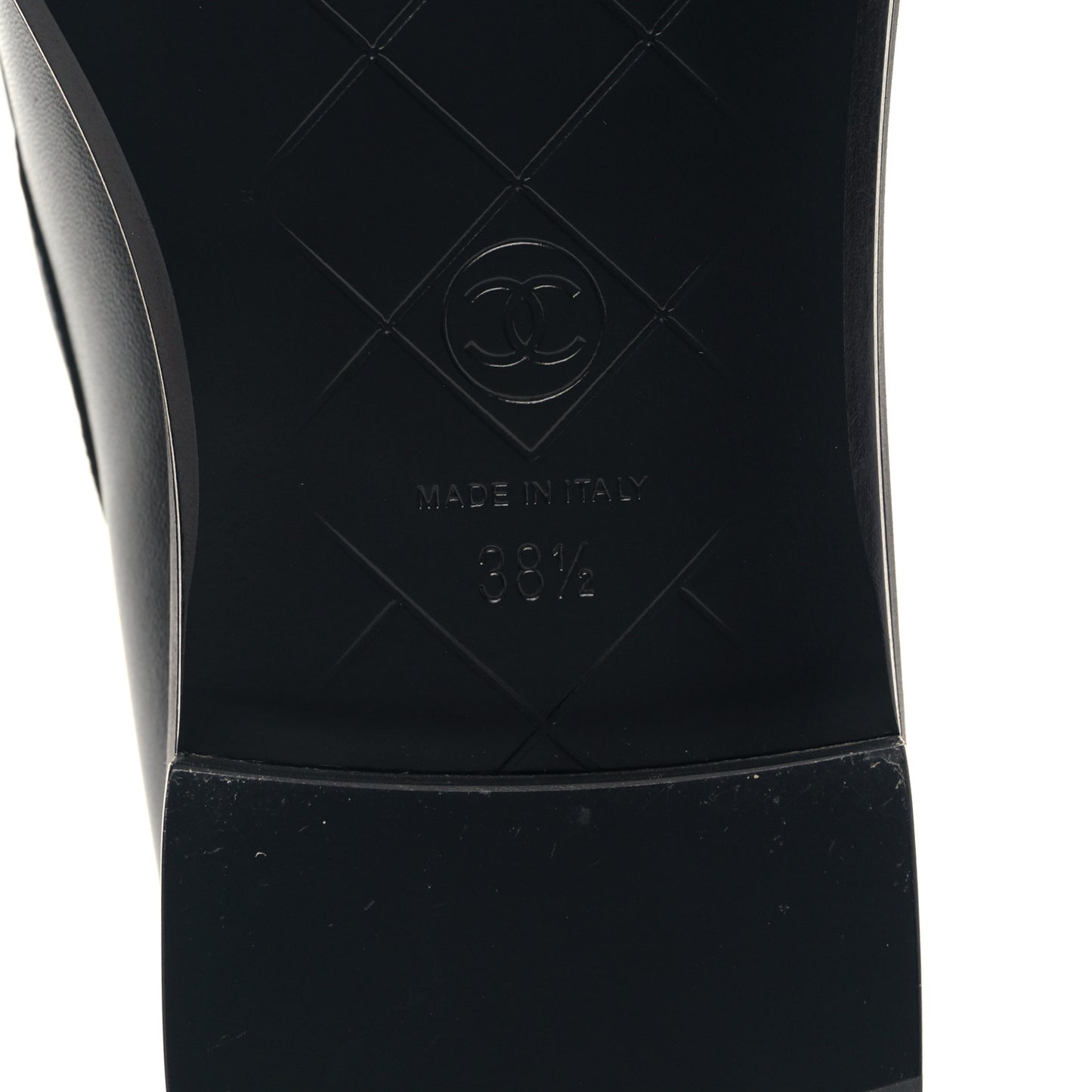 Lambskin Quilted CC Turnlock Loafers 38.5 Black