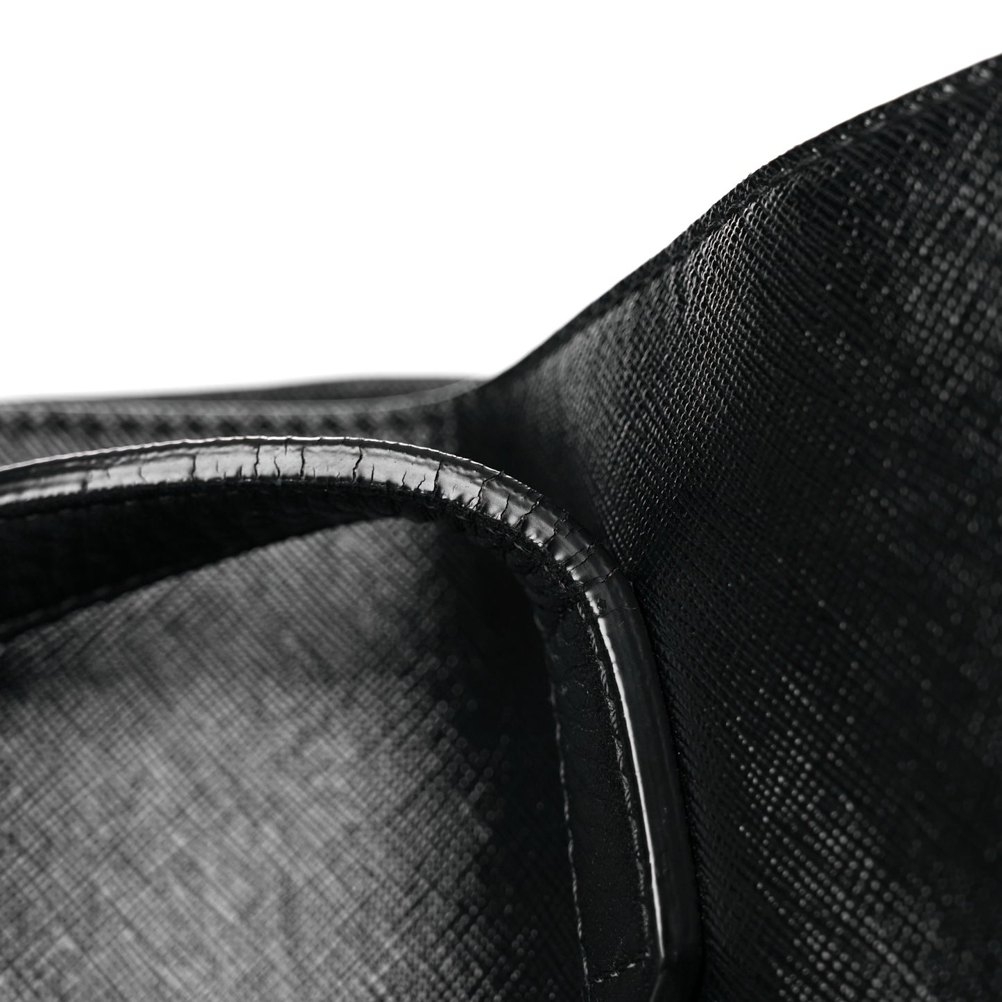 Textured Coated Canvas Medium Stargate Shopper Tote Black