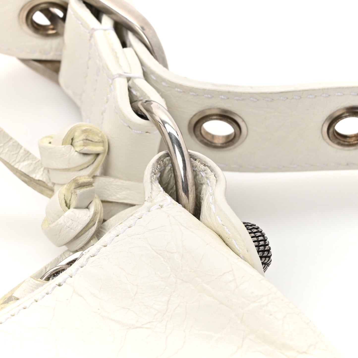 Agneau Arena Le Cagole Shoulder Bag XS Optic White