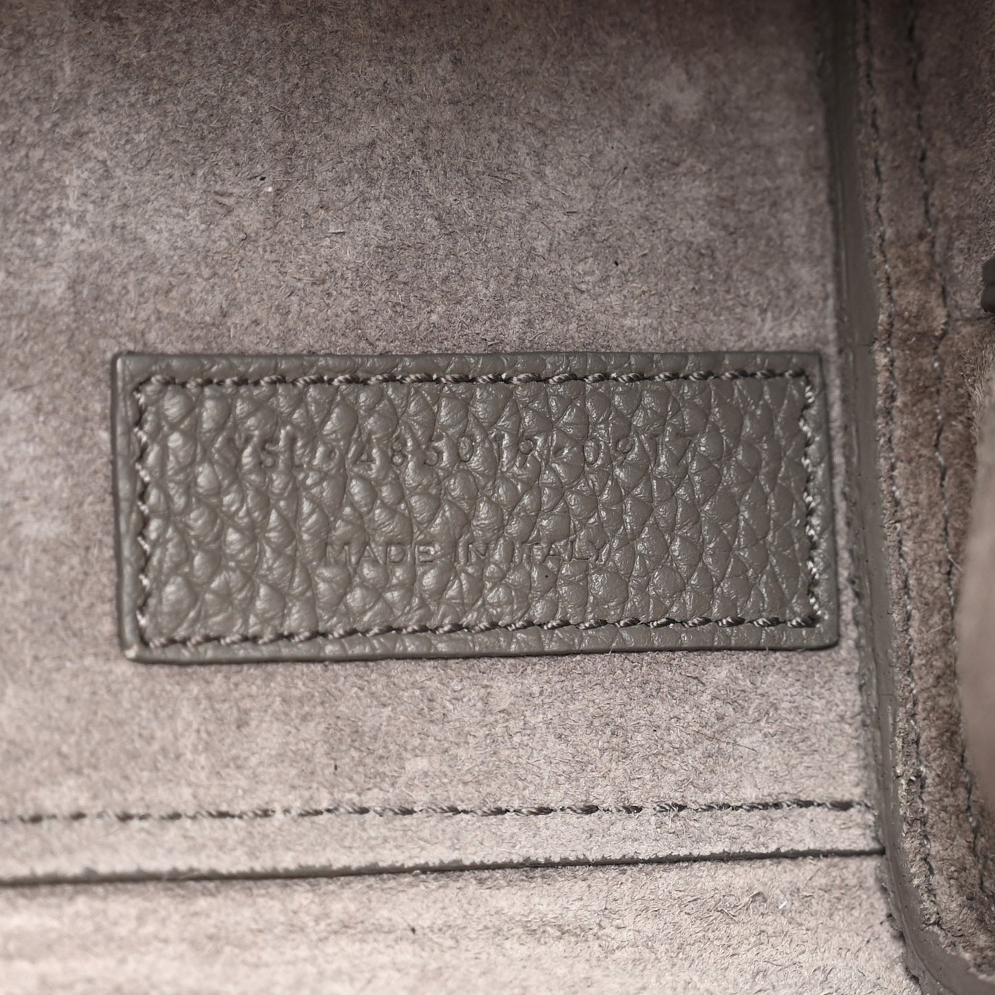 Grained Calfskin Nano Supple Sac De Jour Fog