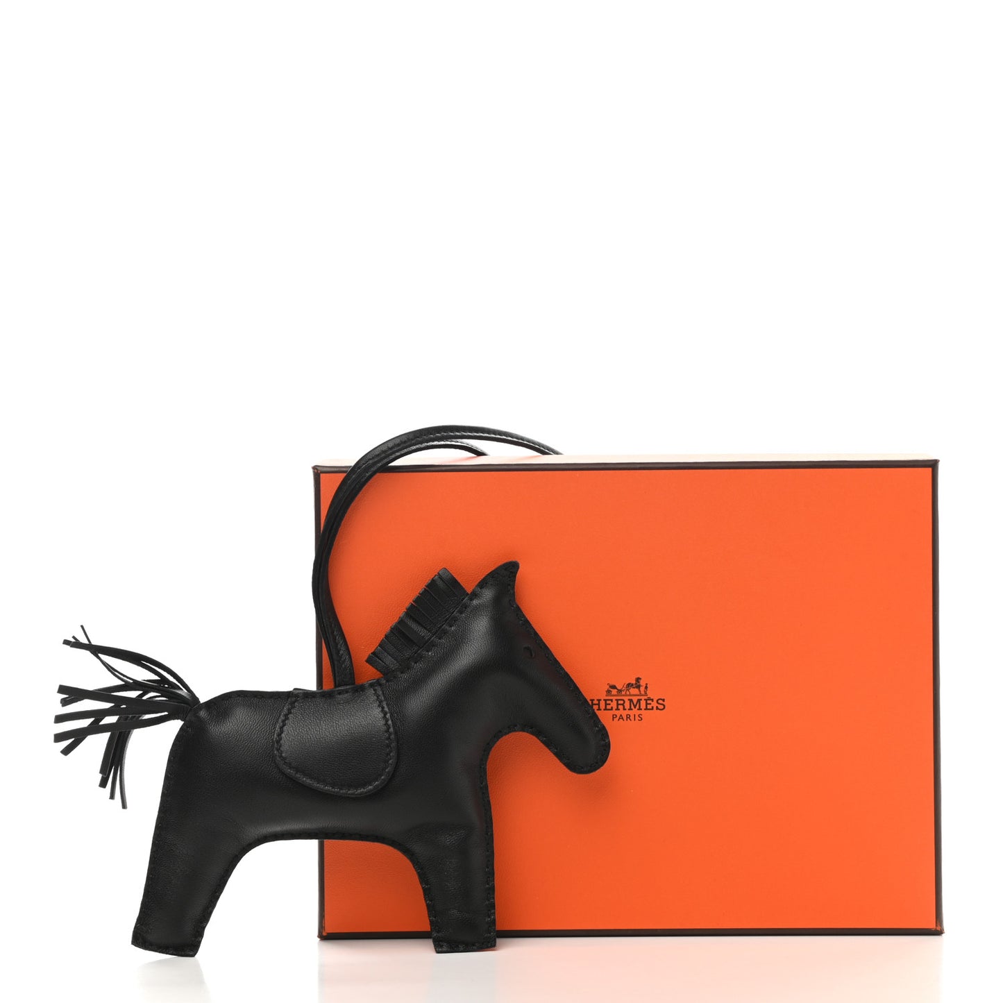 Milo Lambskin Grigri Rodeo Horse Bag Charm GM So Black