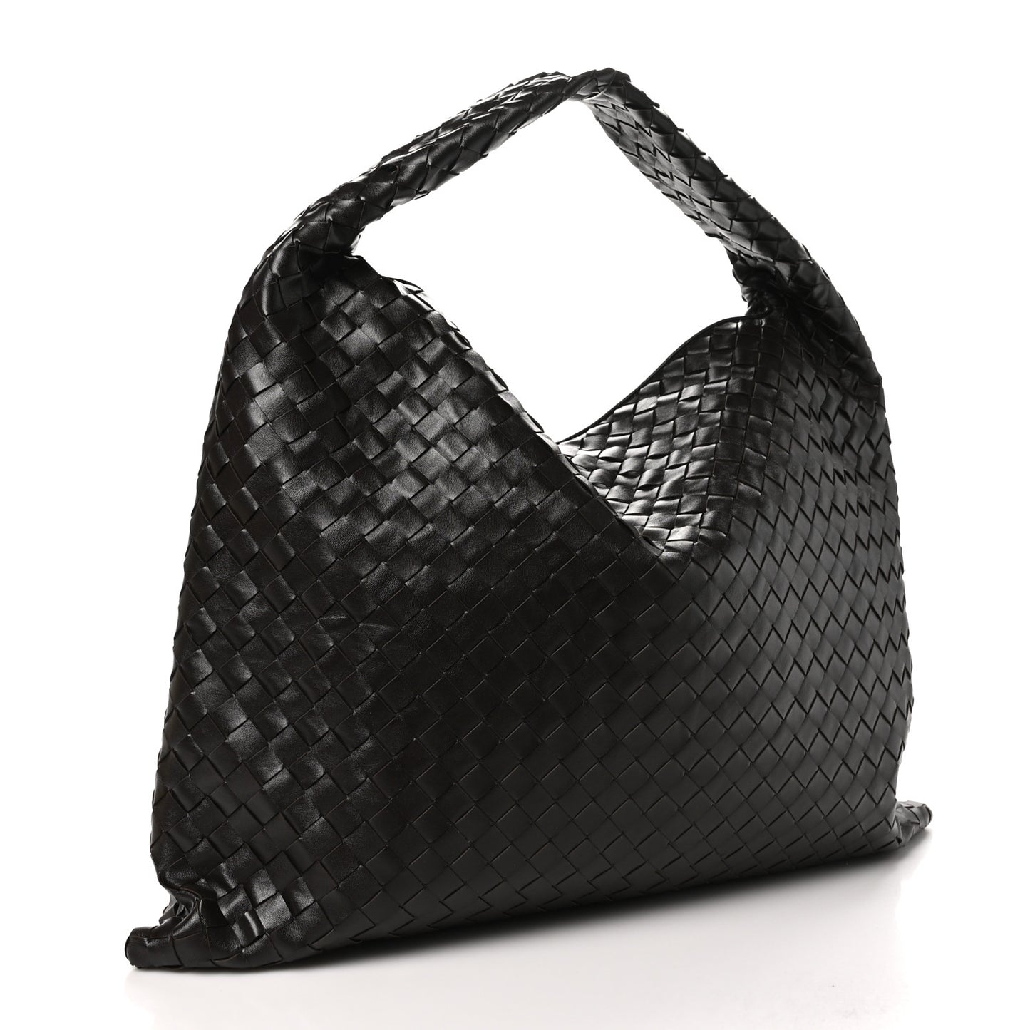 Calfskin Intrecciato Large Hop Ebano