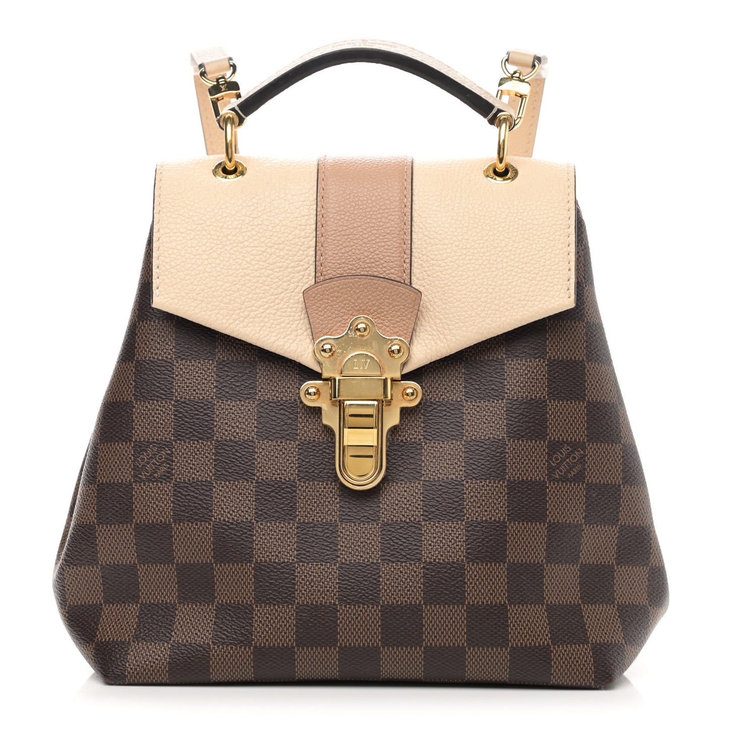 Damier Ebene Clapton Backpack Creme