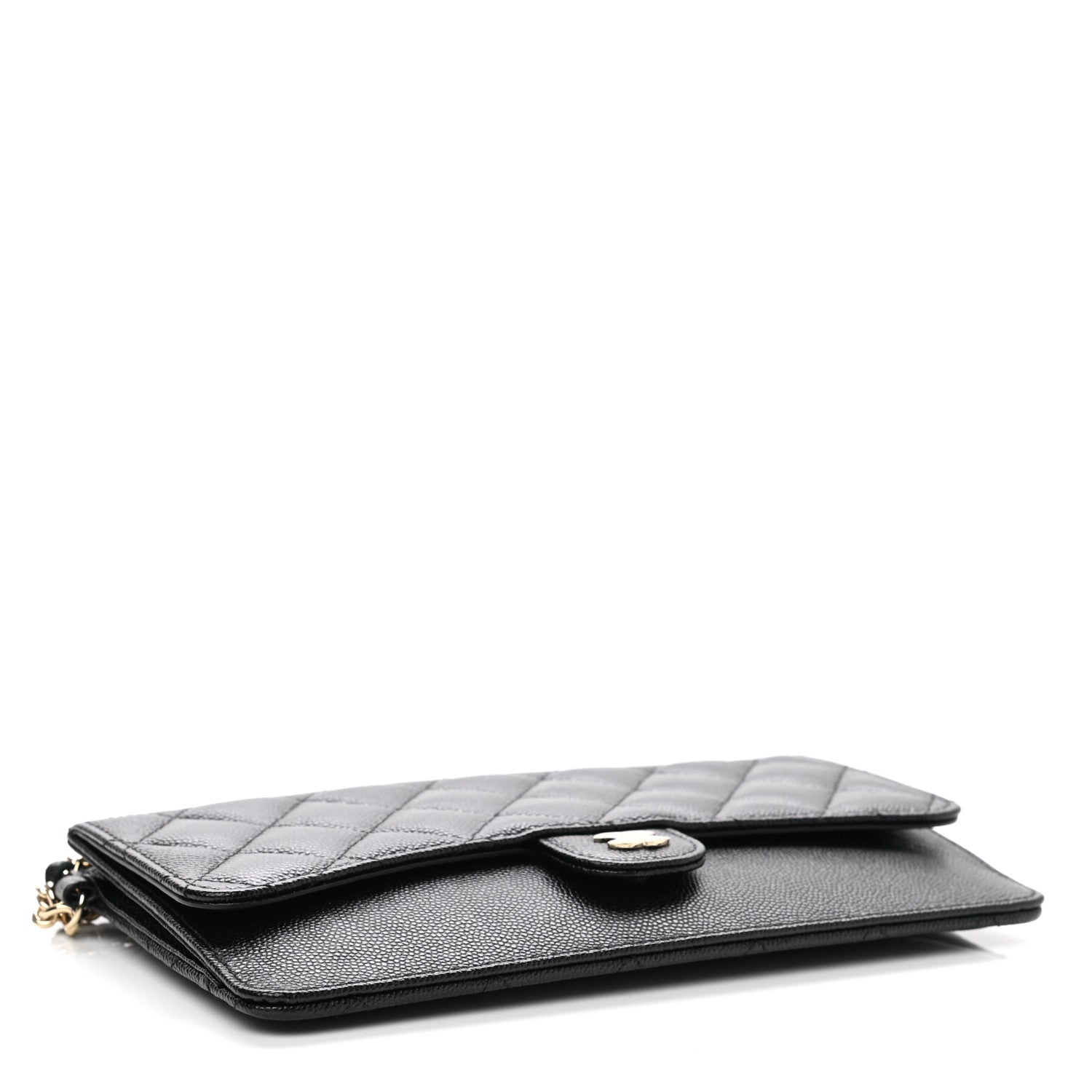 Chanel Caviar Quilted Classic Pouch With Handle Black 4 of 8