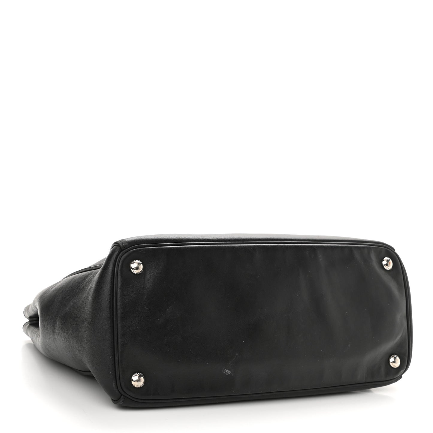 Soft Calfskin Galleria Double Zip Tote Black
