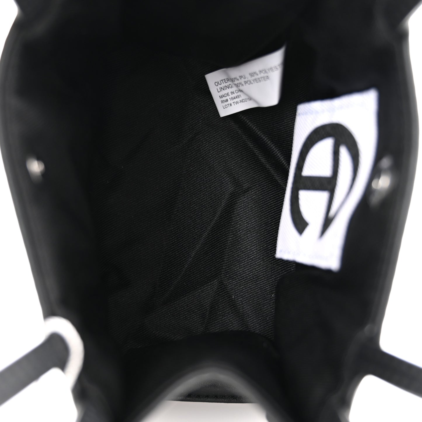 Vegan Leather Small Shopping Bag Black