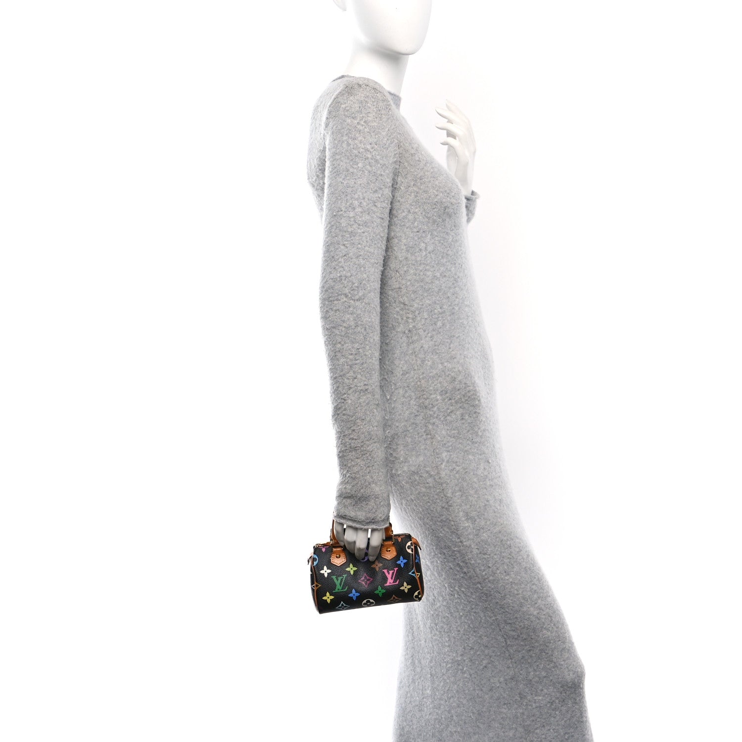 Louis Vuitton Monogram Multicolor Mini Sac HL Speedy Black 2 of 10