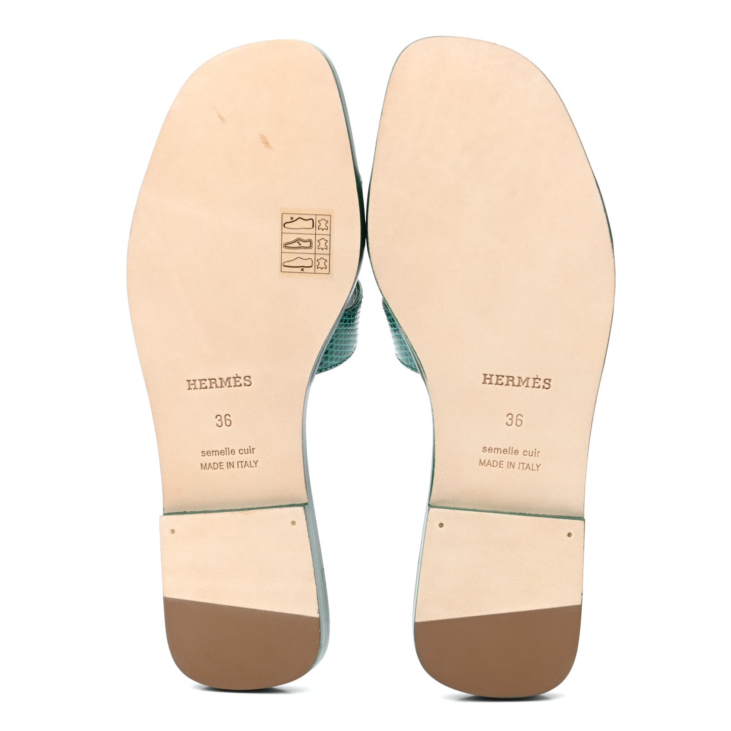 Lizard Oran Sandals 36 Vert Emeraude