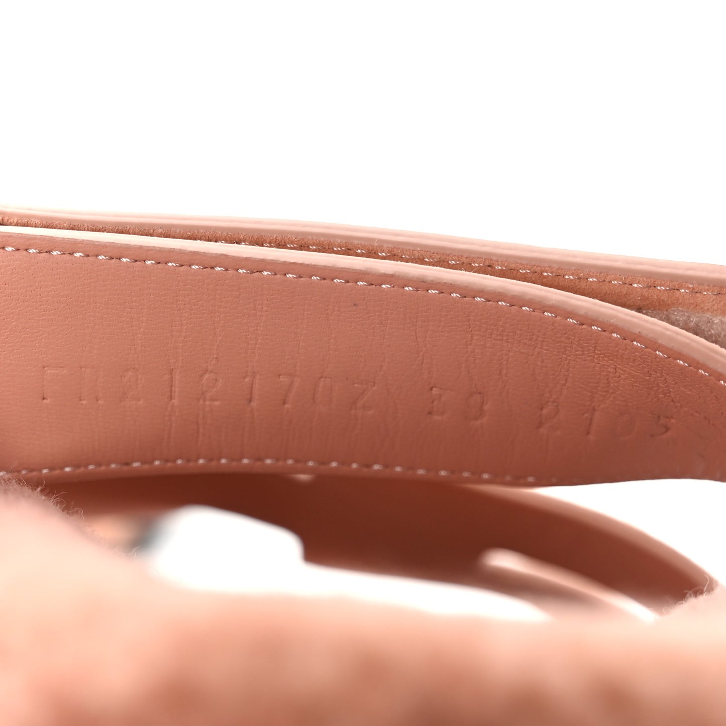 Suede Goatskin Woolskin Womens Chypre Sandals 38 Rose Aube