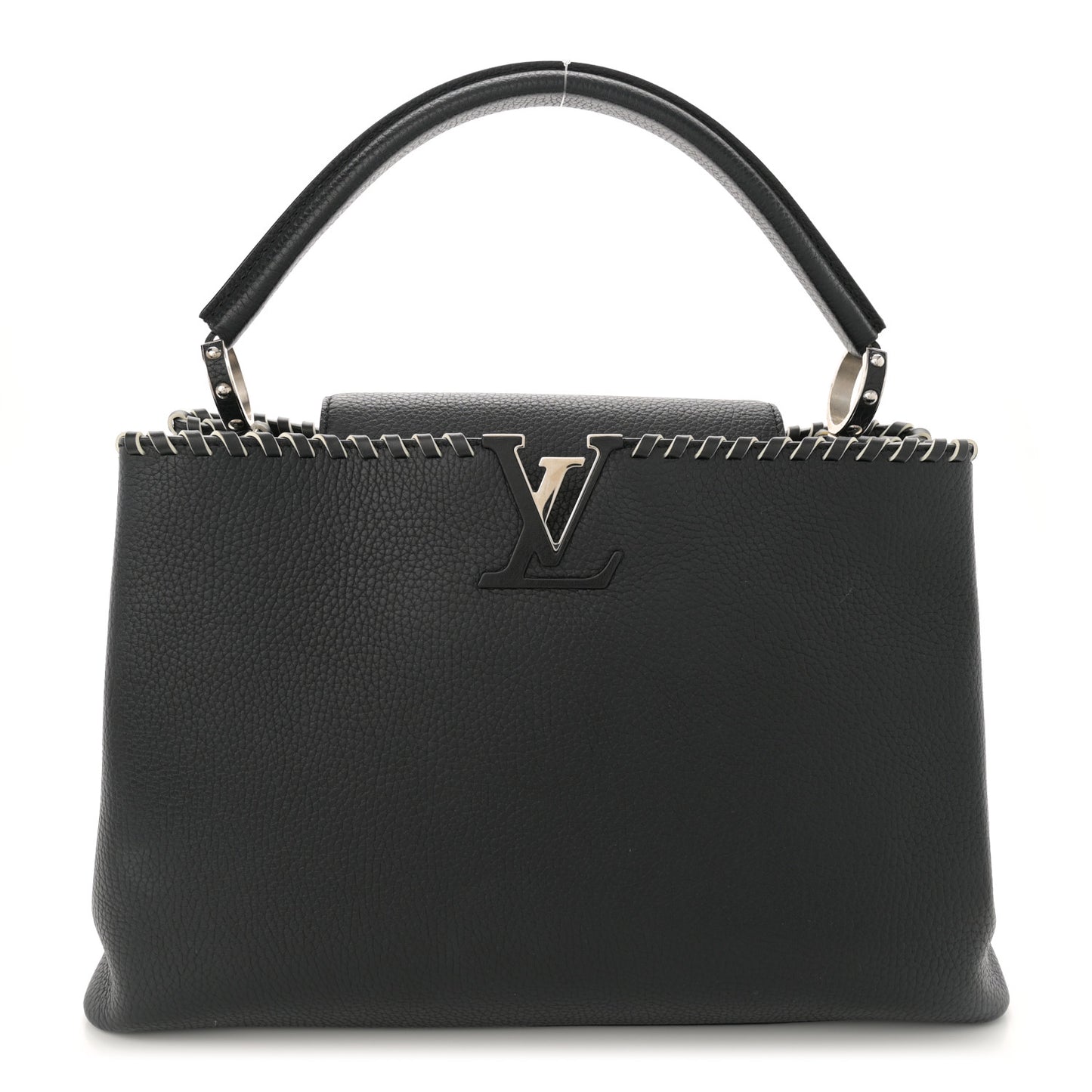 Taurillon Braided Capucines MM Black