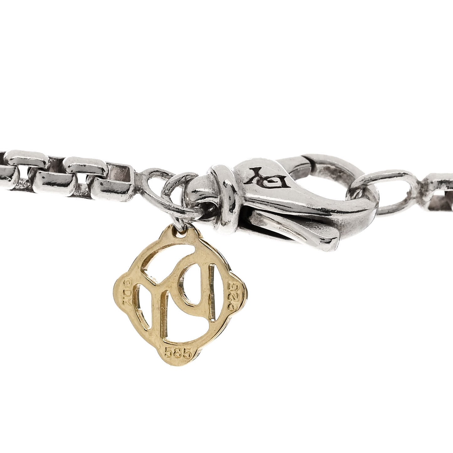 Sterling Silver Diamond 32mm Infinity Pendant Necklace